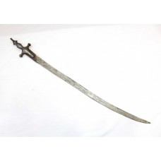 Antique Sword Dagger Old Damascus Sakela Steel Blade Old Handle Handmade C857